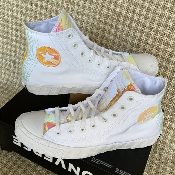 Converse Untitled Hi White/White/Iridescent MEN`S - Picture 10 of 16